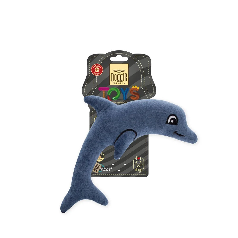 [DTOY20YUNUS] Doggie Dolphin Plush Dog Toy 20cm