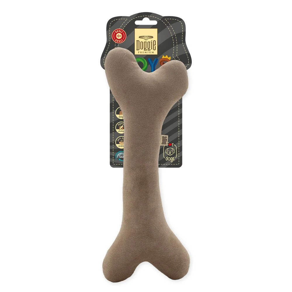 [DTOY28KEMIK] Doggie Kemik Peluş Köpek Oyuncağı 28cm