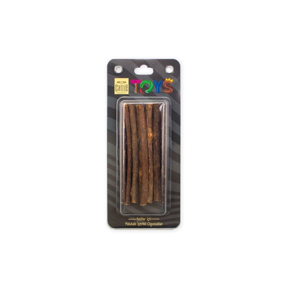 [CTOYMATAS15] Cattie Thin Stick Silvervine Cat Toy 15 pcs