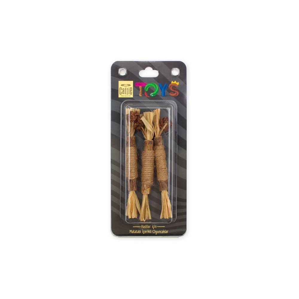 Cattie Tassel Stick Silvervine Cat Toy 3 pcs