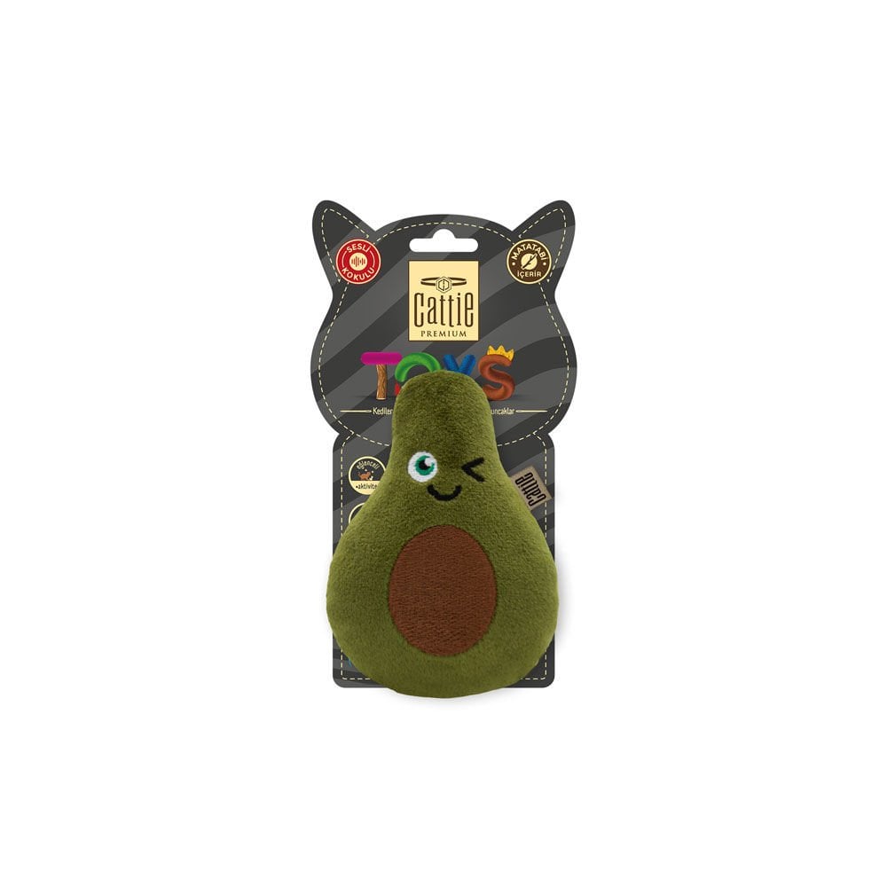 [CTOY11AVOKADO] Cattie Avokado Peluş Matatabili Kedi Oyuncağı 11cm