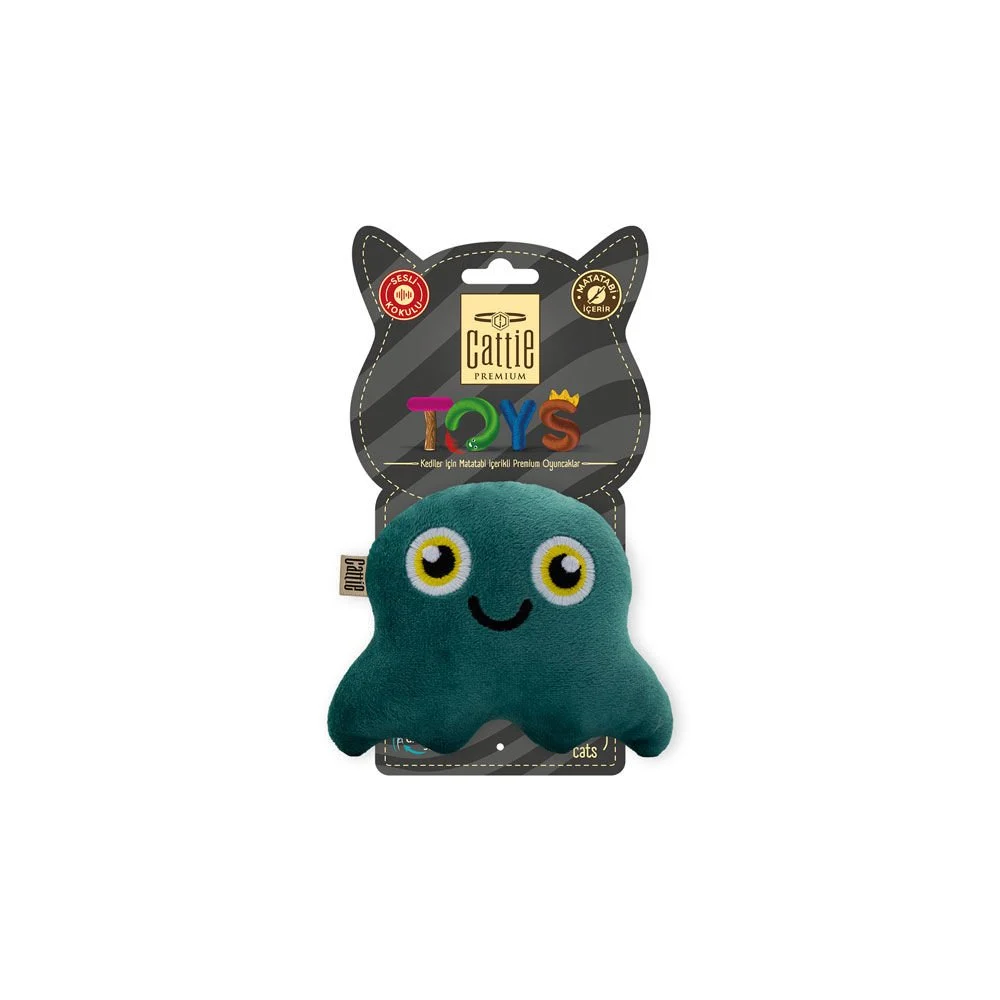 [CTOY11AHTAPOT] Cattie Octopus Plush Cat Toy With Silvervine 11cm