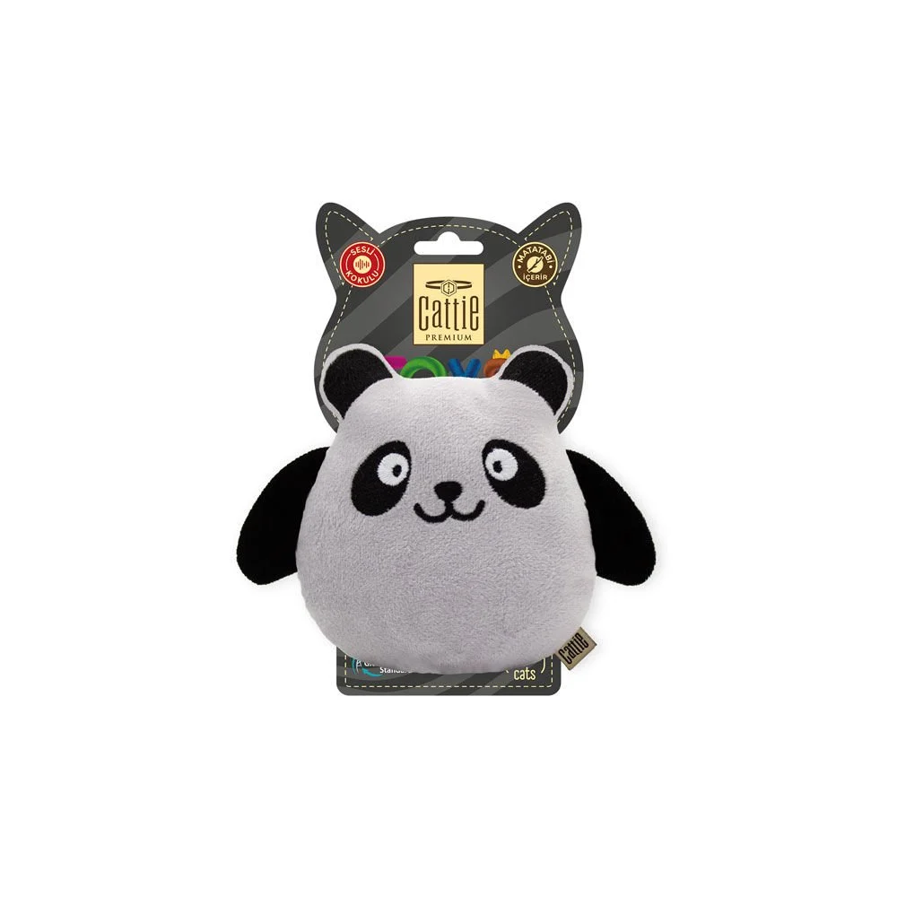 Cattie Panda Plush Cat Toy With Silvervine 15cm