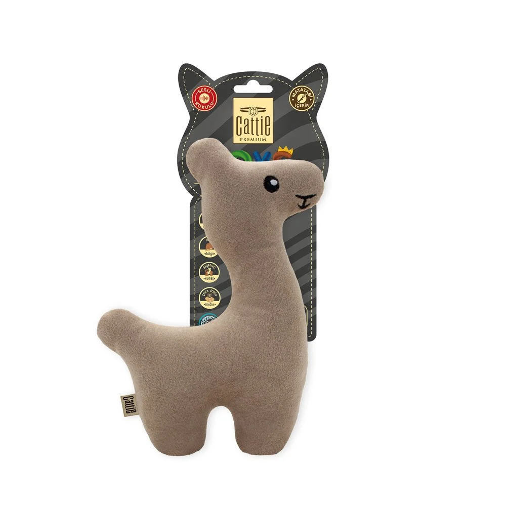 Cattie Llama Plush Cat Toy With Silvervine 20cm