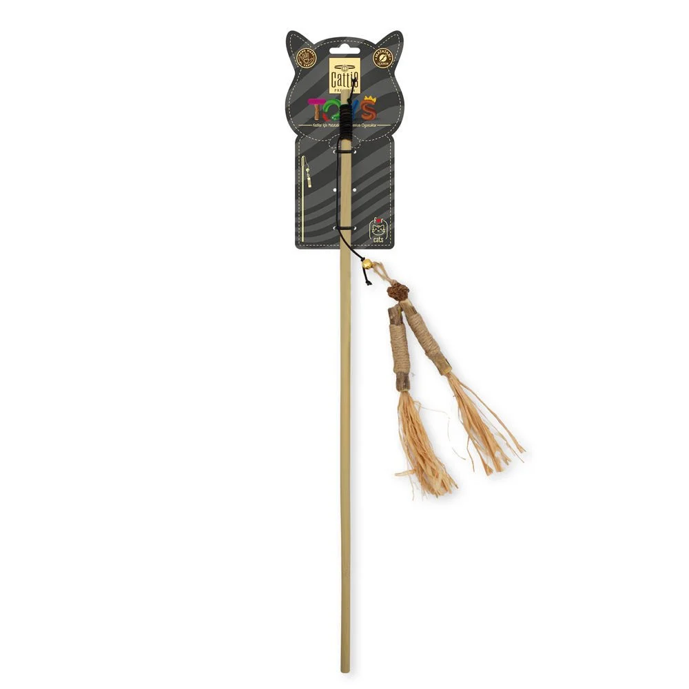 Cattie Bell Cat Teaser Wand Toy With Silvervine 50cm