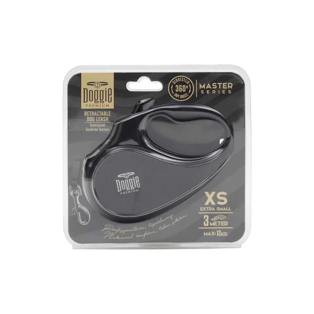Doggie Master Retractable Dog Leash XS 12kg 3m