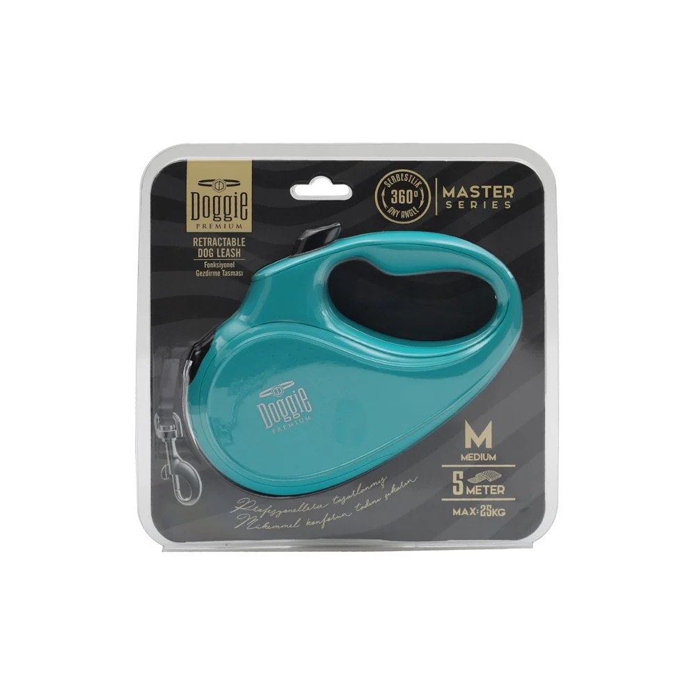 Doggie Master Otomatik Makaralı Köpek Tasması M 25kg 5m