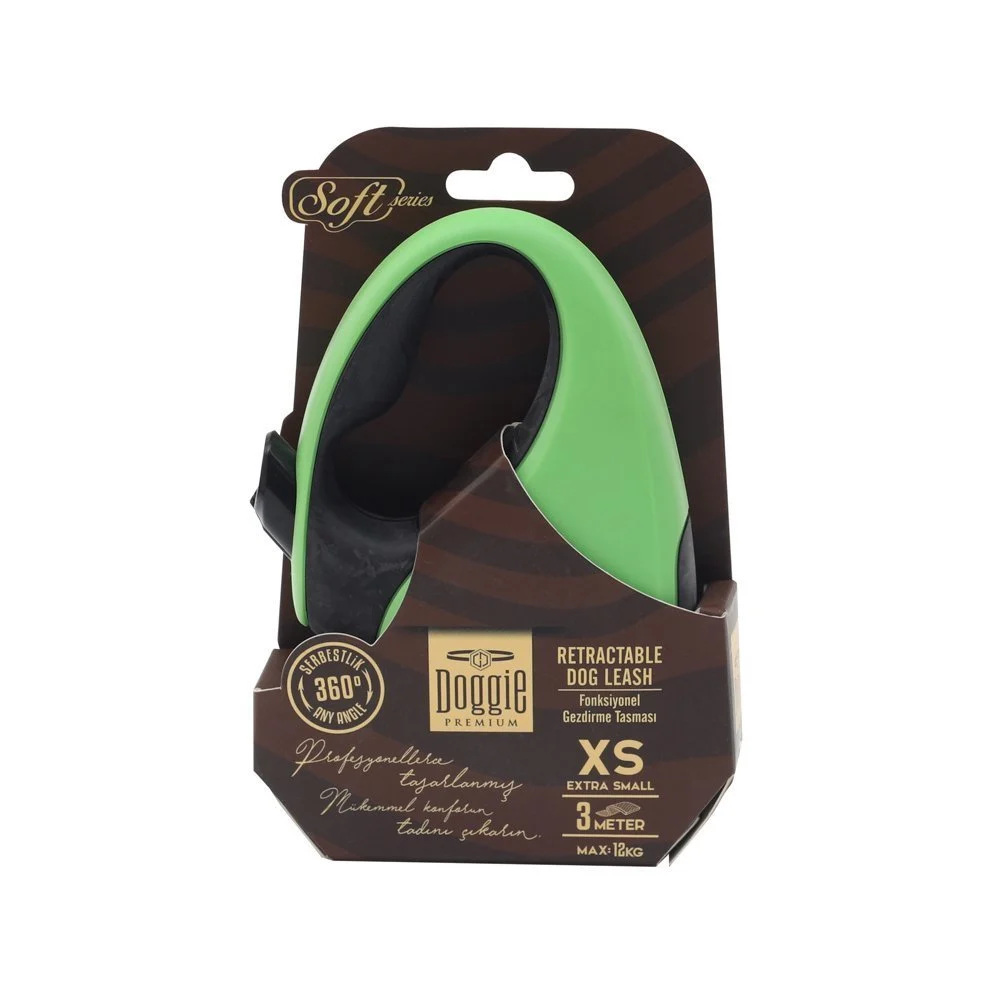 Doggie Soft Retractable Dog Leash XS 12kg 3m