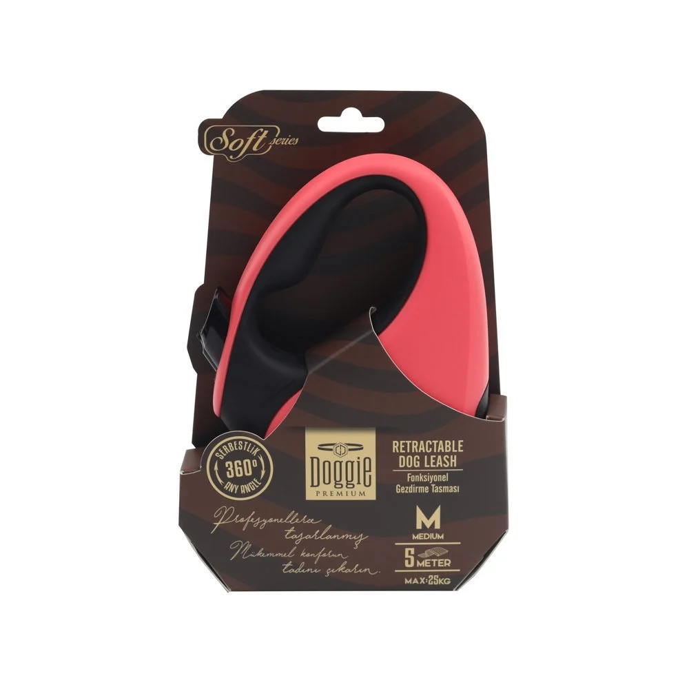 Doggie Soft Retractable Dog Leash M 25kg 5m