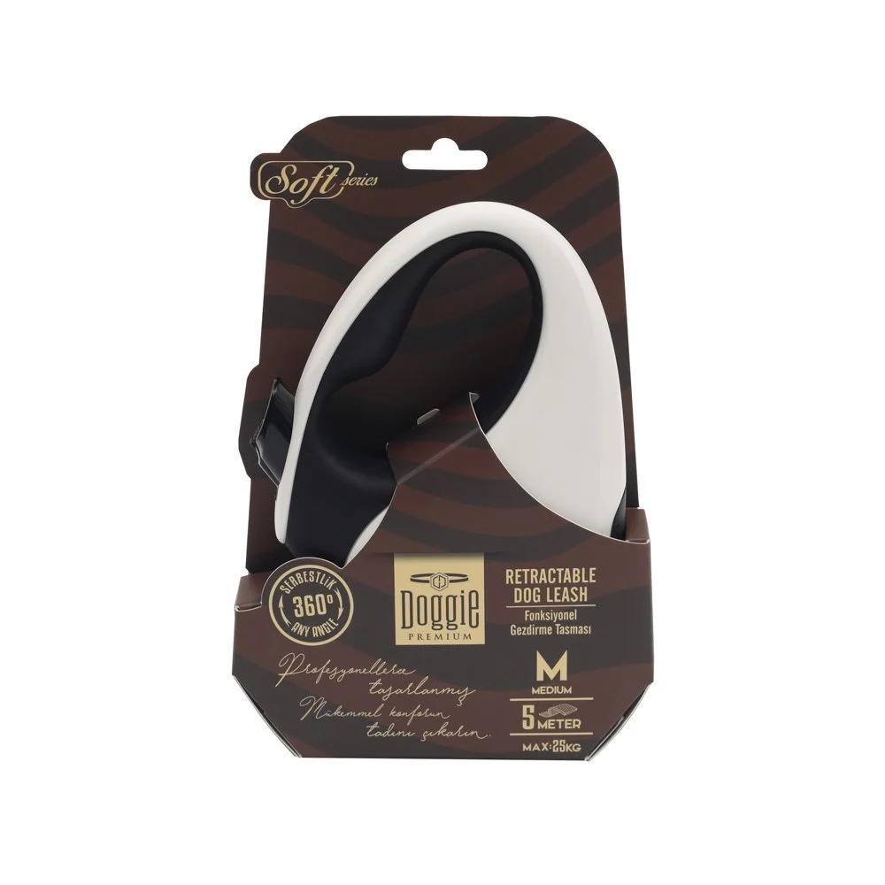 Doggie Soft Retractable Dog Leash M 25kg 5m
