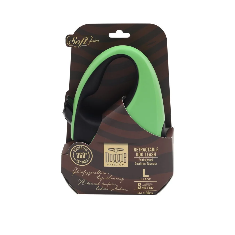 Doggie Soft Otomatik Makaralı Köpek Tasması L 50kg 5m