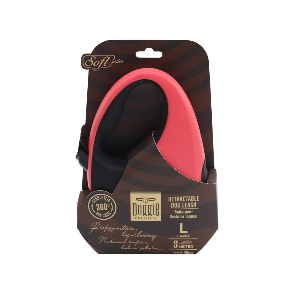 Doggie Soft Retractable Dog Leash L 50kg 5m