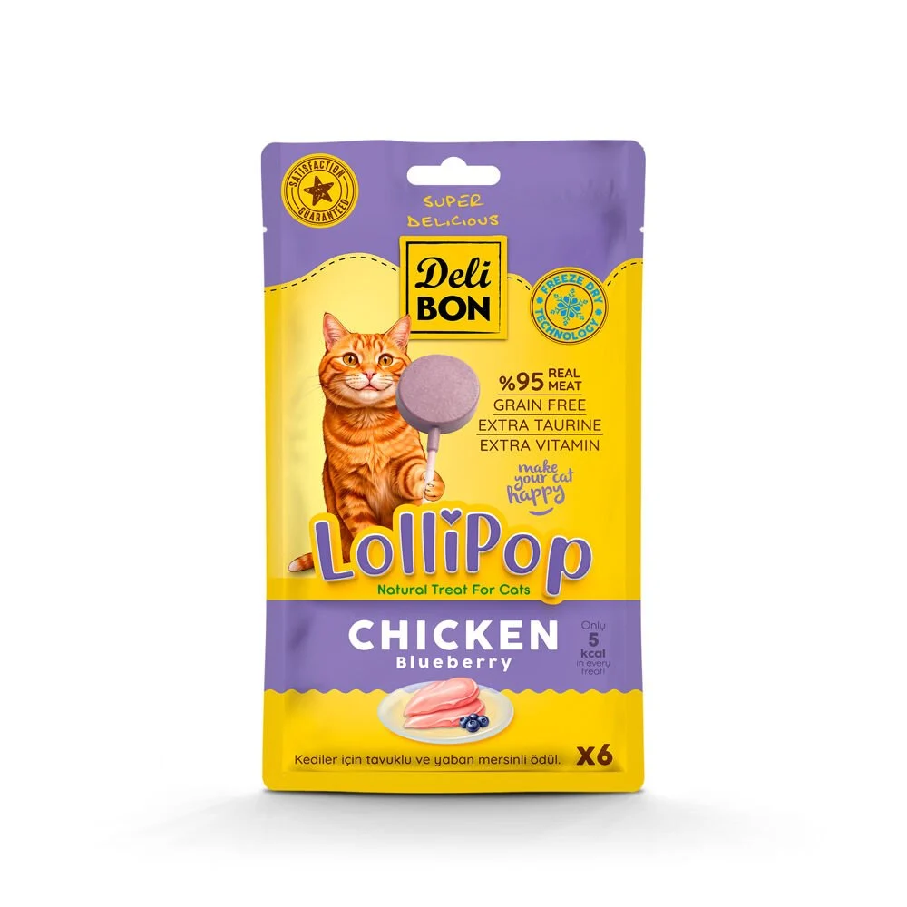 [LOLLIPOPCHICKEN6X] Delibon Lollipop Cat Treat 6 pcs (Chicken)