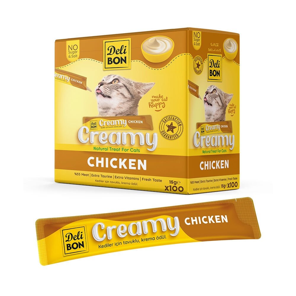 [CREAMY15CHICKEN] Delibon Creamy Cat Treat 15g 1 pc (Chicken)