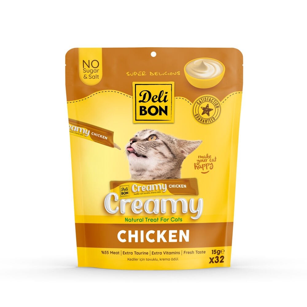 [CREAMY32X15CHICKEN] Delibon Creamy Cat Treat 15g 32 pcs (Chicken)