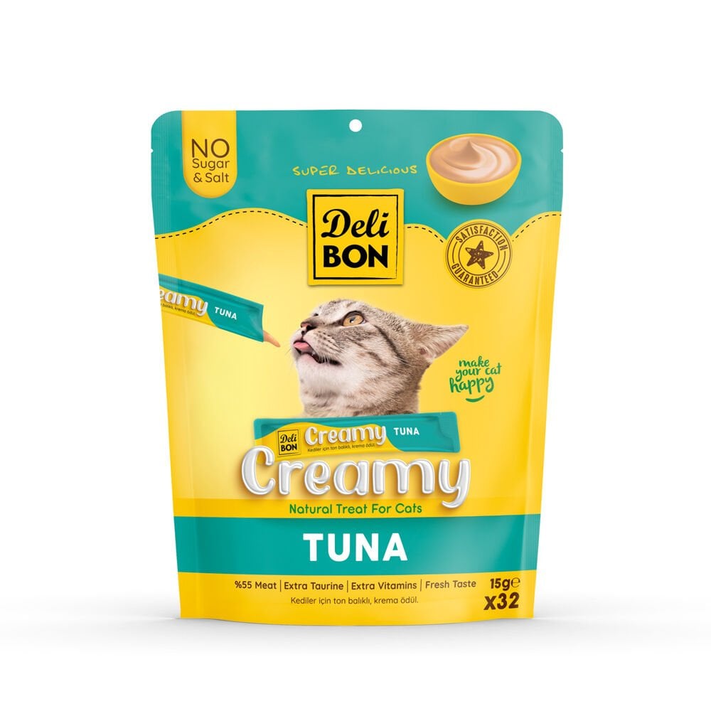Delibon Krema Kedi Ödül Maması 15g 32 Adet