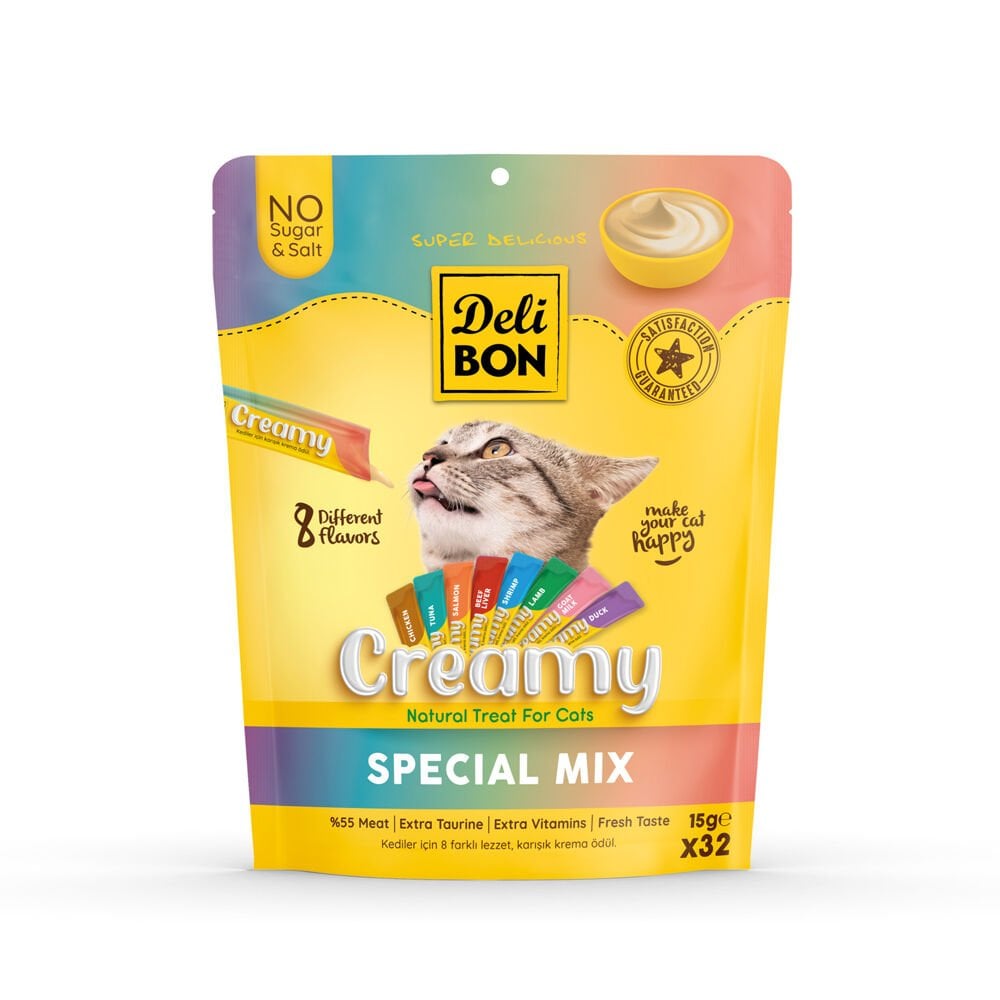 Delibon Krema Kedi Ödül Maması 15g 32 Adet