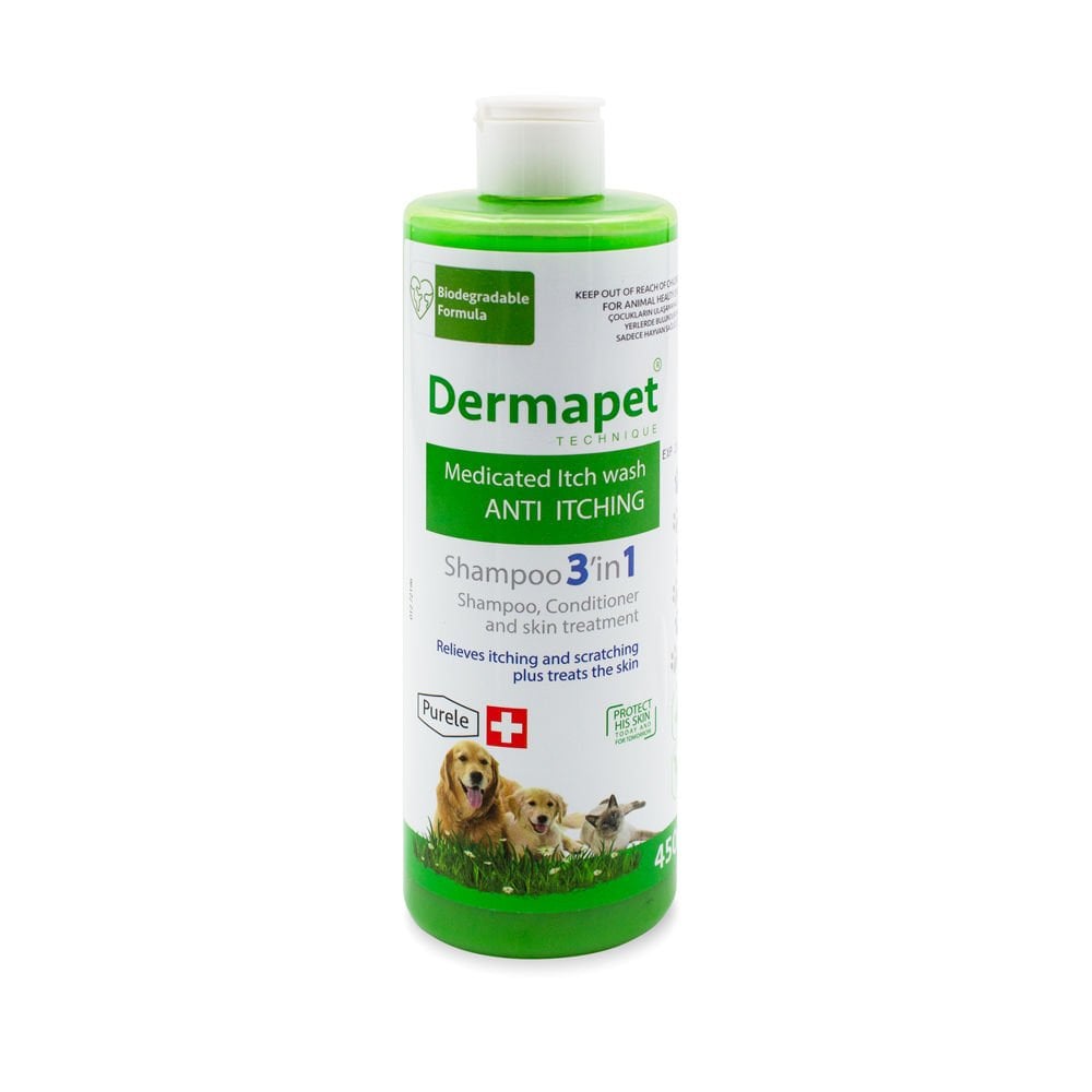 [DERMAPETHEALTY450] Purele Dermatolojik Kedi ve Köpek Şampuanı 450ml Bütün Tüyler