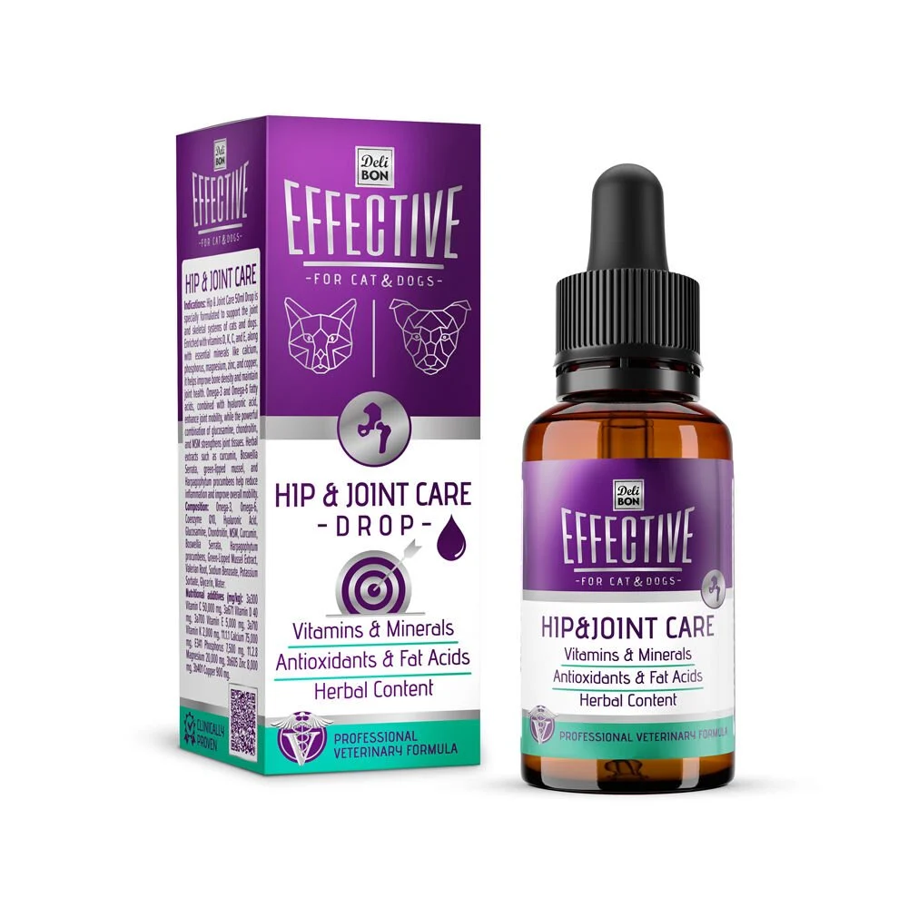 [DROP50JOINT] Delibon Kedi ve Köpek Takviye Damlası 50ml (Kas ve Eklem Desteği)