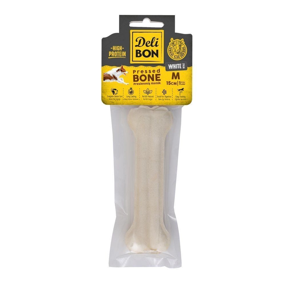 [EKO15CM1WHITE] Delibon Kemik Köpek Ödül Maması 15cm 1 Adet (Beyaz)