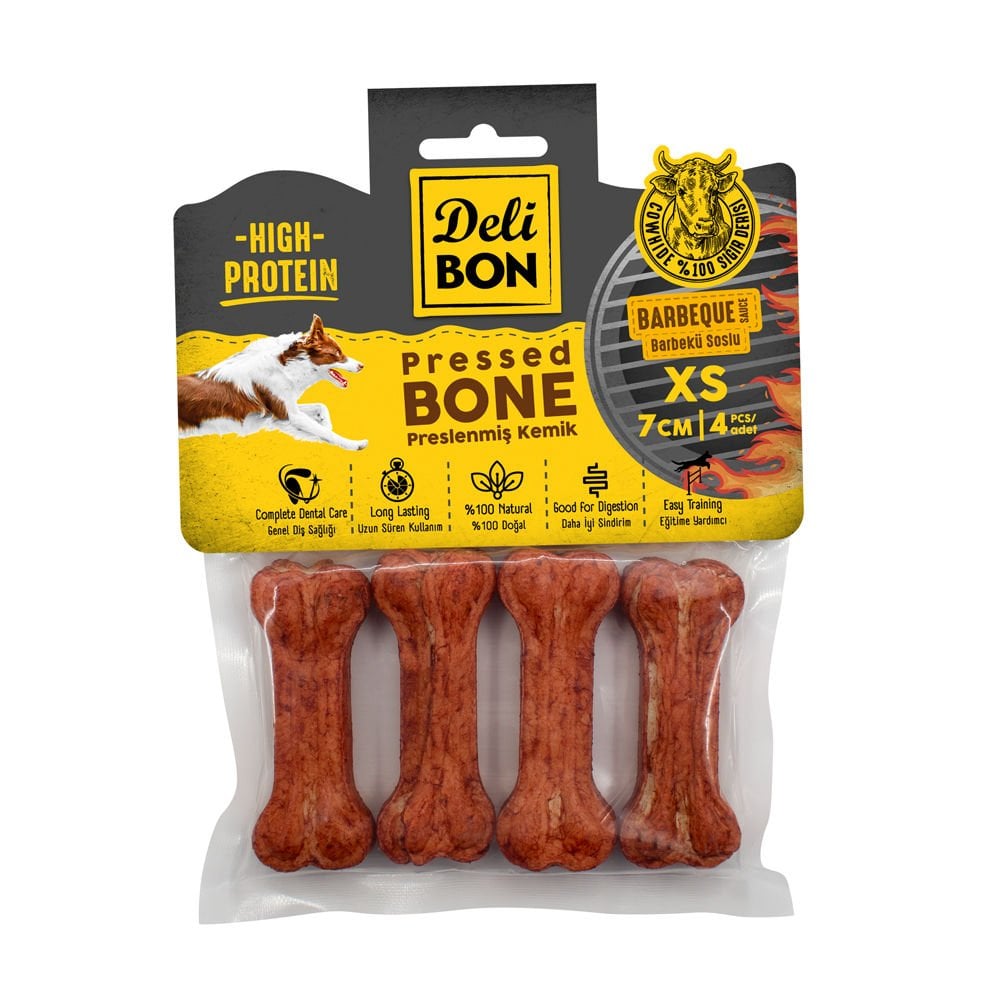 Delibon BBQ Rawhide Dog Treat 7cm 4 pcs