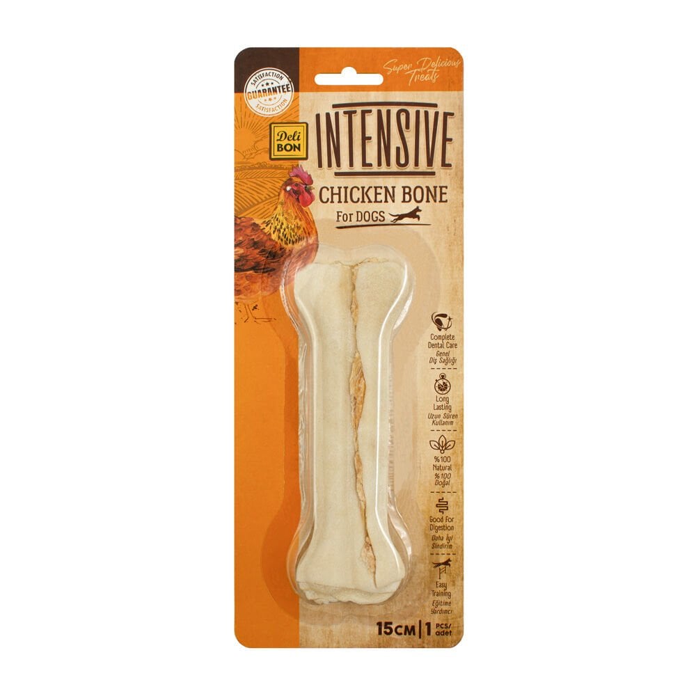 [BLIST15CM1CHICKEN] Delibon Tavuklu Kemik Köpek Ödül Maması 15cm 1 Adet