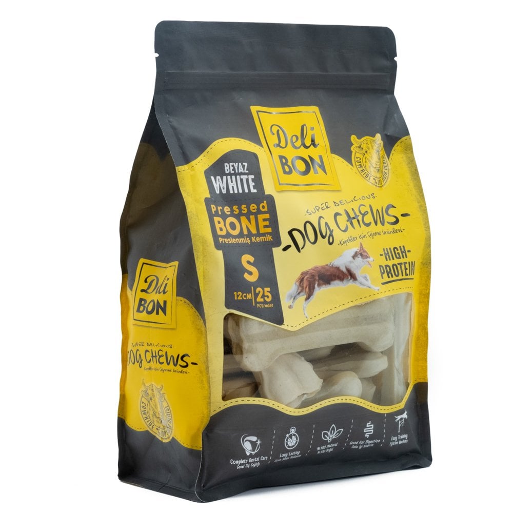 [BLK25SWHITE] Delibon Kemik Köpek Ödül Maması 12cm 25 Adet (Beyaz)
