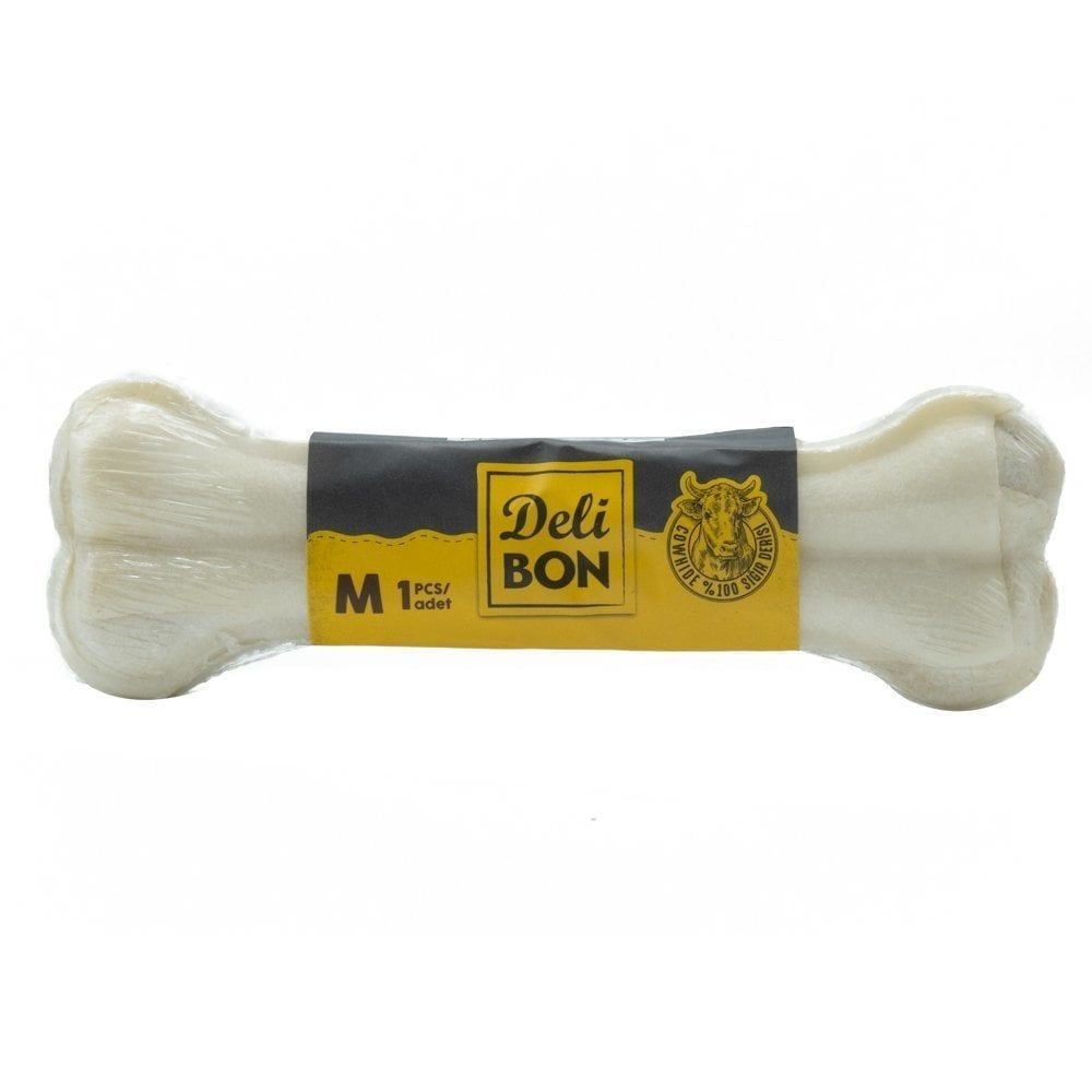 [SHR15CM1MWHITE] Delibon Rawhide Shrink Packed Dog Treat 15cm 1 pc (White)