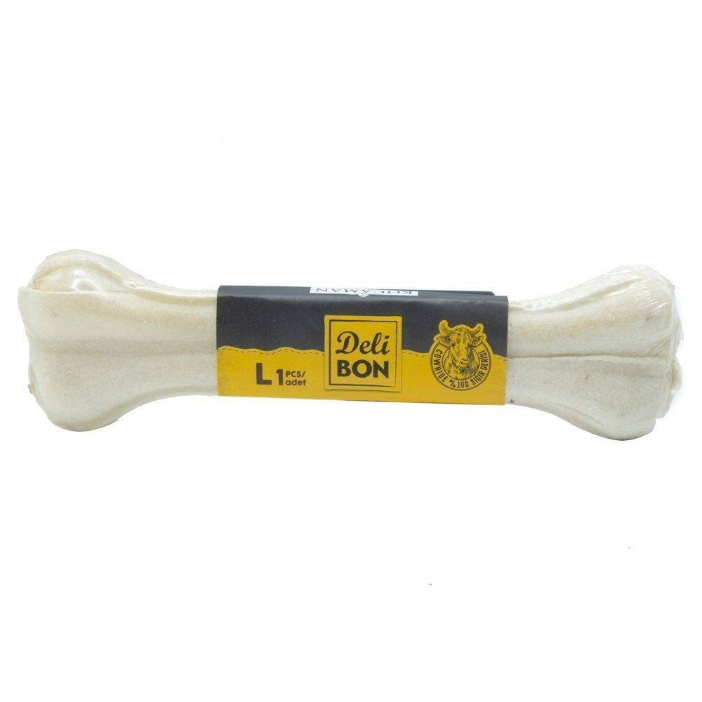[SHR22CM1LWHITE] Delibon Rawhide Shrink Packed Dog Treat 22cm 1 pc (White)