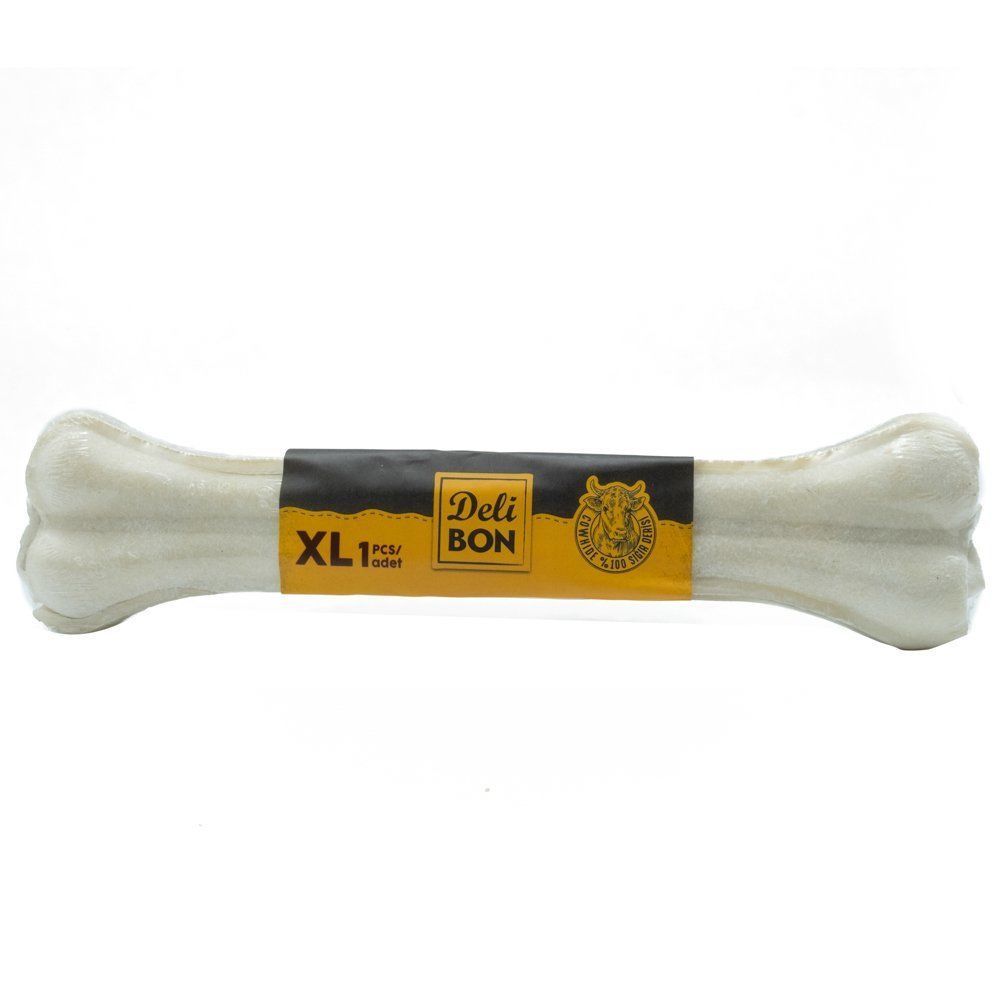 [SHR27CM1XLWHITE] Delibon Rawhide Shrink Packed Dog Treat 27cm 1 pc (White)