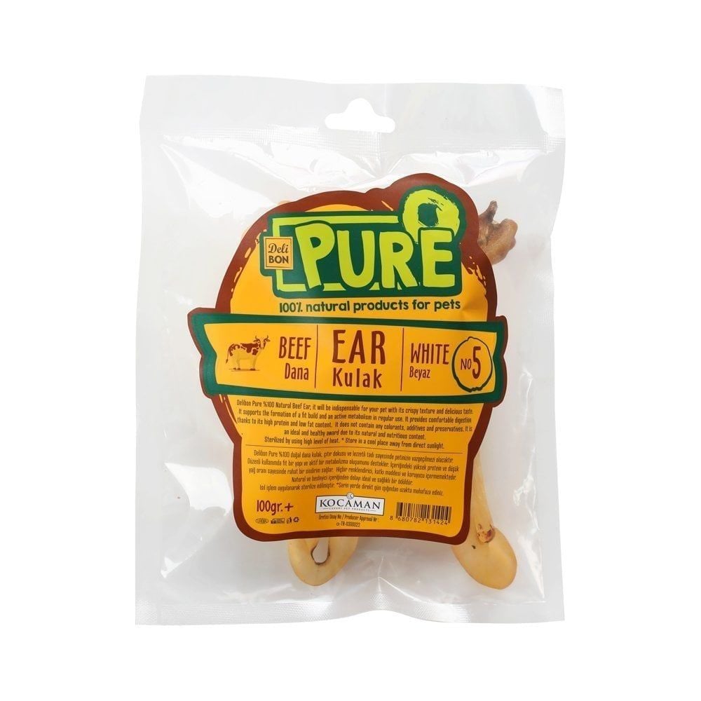 [DNAKLKBEYAZ] Delibon Beef Ear Dog Treat 2 pcs