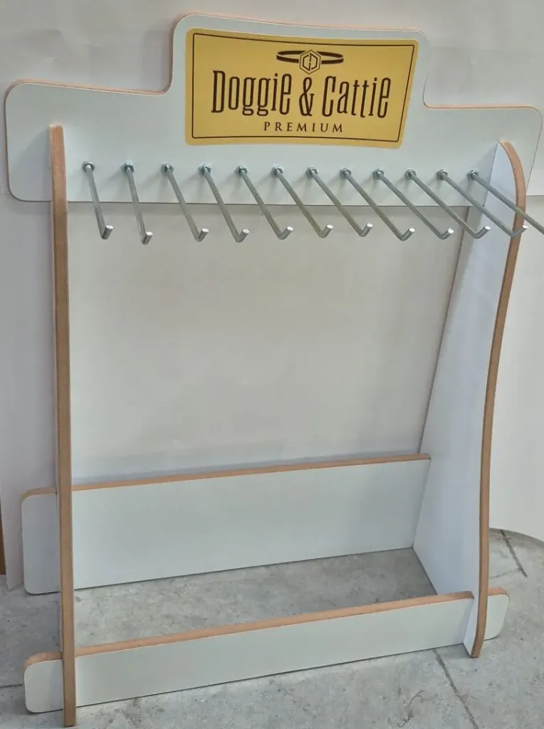 [MINISTANDWHITE] Cattie Mini MDF Collar Products Display Stand 15x40x50cm