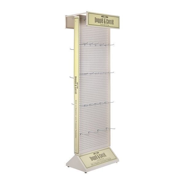 [METAL65WHITE] Doggie Metal Double Sided Collar Products Display Stand 45x65x225cm