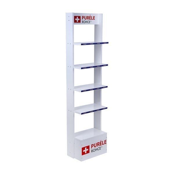 [SHAMPOOSTANDWHITE] Purele MDF Cosmetics Products Display Stand 25x40x165cm