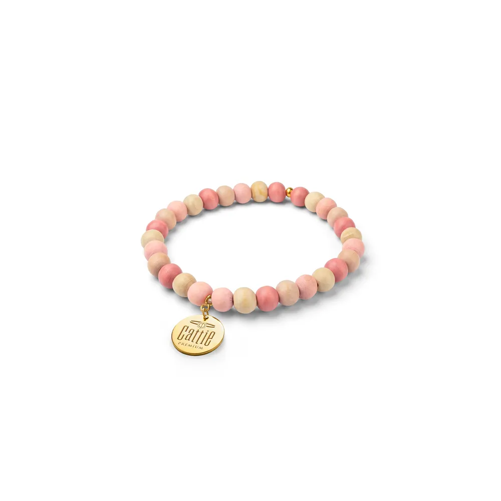 Cattie Wooden Bead Necklace Cat Collar 15-18cm XS