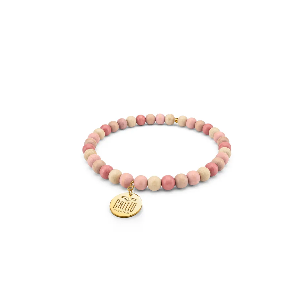 Cattie Wooden Bead Necklace Cat Collar 18-22cm S