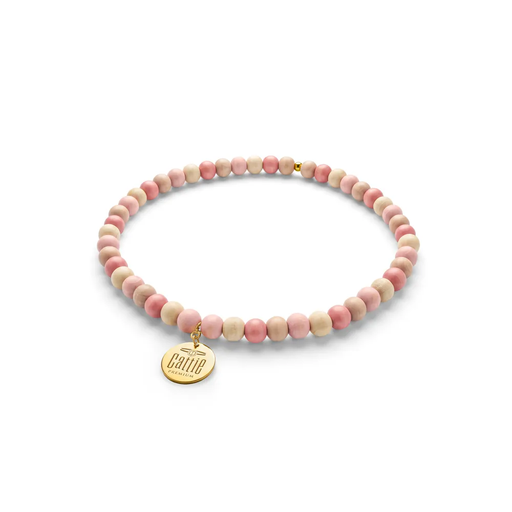 Cattie Wooden Bead Necklace Cat Collar 26-30cm L