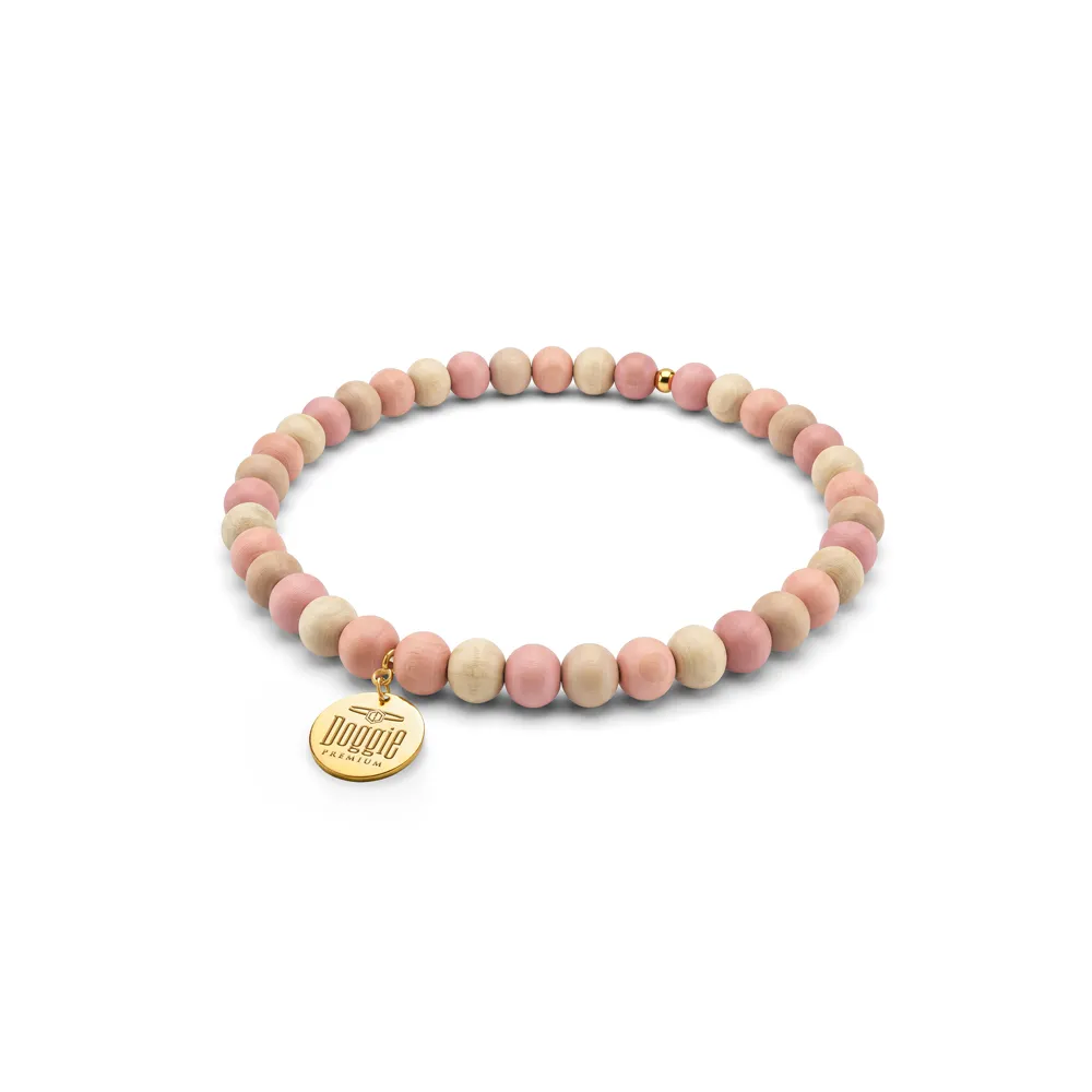 Doggie Wooden Bead Necklace Dog Collar 28-33cm S