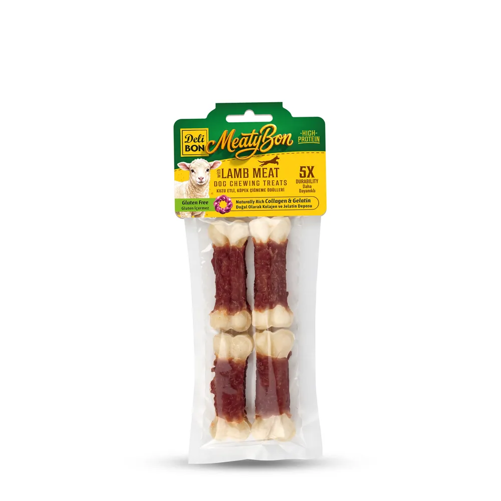 Delibon MeatyBon Lamb Bone Dog Treat 7cm 4 Pcs