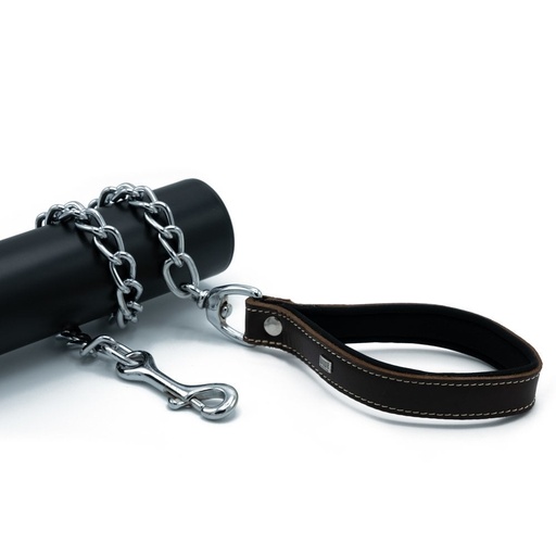 Doggie Zincirli Deri Köpek Gezdirme Kayışı 0.45x80cm
