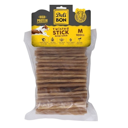 Delibon Burgu Çubuk Köpek Ödül Maması Kalın 100 Adet